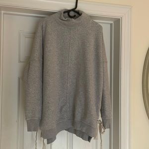 Free People Lace Up Sweatshirt